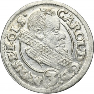 Silesia, Duchy of Münsterberg-Oels, Karl II, 3 Kreuzer Oels 1614