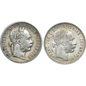 Lot, Austria, Franz Joseph I, 1 Floren Wien (2 pcs.)