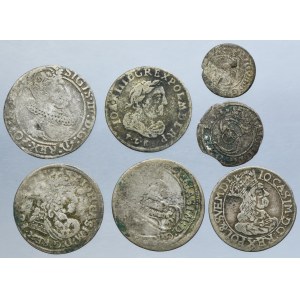 Lot, Sigismund III, John II and John III, Schilling and 6 Groschen (7 pcs.)