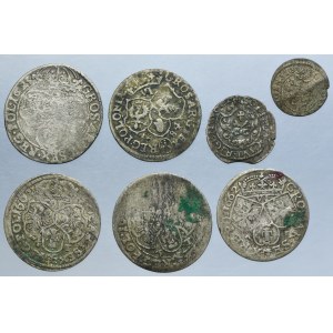 Lot, Sigismund III, John II and John III, Schilling and 6 Groschen (7 pcs.)