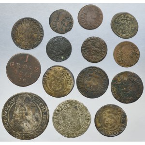 Lot, Poland, Silesia, Livonia and Ducal Prussia, Mixed coins (14 pcs.)