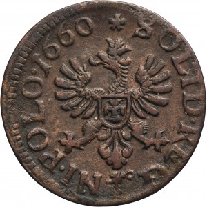 John II Casimir, Schilling Krakau 1660 - RARE