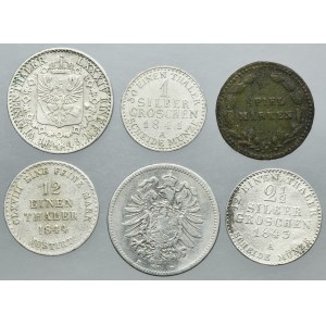 Lot, Germany, Mix coins and Rechenpfennig (6 pcs.)