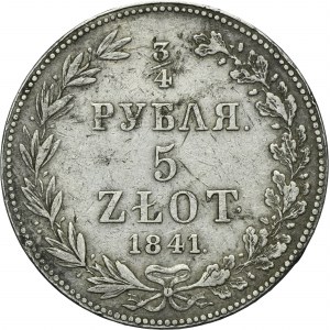 3/4 rouble = 5 zloty Warsaw 1841 MW