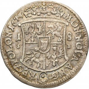 John III Sobieski, 1/4 Thaler Bromberg 1677 SB