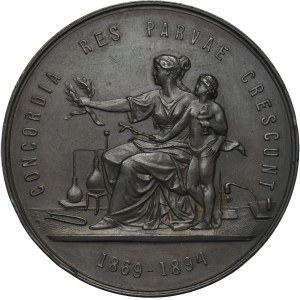 Medal 25 years of the Galician Pharmaceutical Society 1894 - RARE