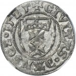 Sigismund I the Old, Schilling Danzig 1525 - RARE - NGC MS63