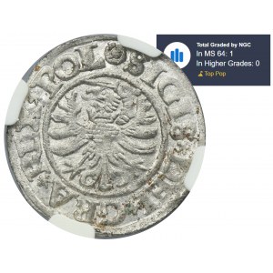 Sigismund I the Old, Schilling Danzig 1531 - NGC MS64