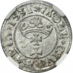 Sigismund I the Old, Schilling Danzig 1531 - NGC MS64