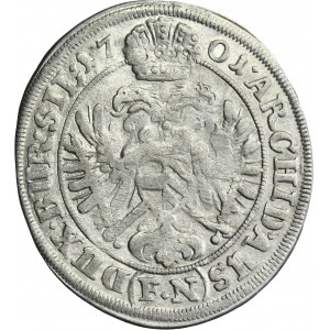 Silesia, Habsburg rule, Leopold I, 3 Kreuzer Oppeln 1701 FN