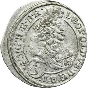 Silesia, Habsburg rule, Leopold I, 3 Kreuzer Breslau 1697 MMW