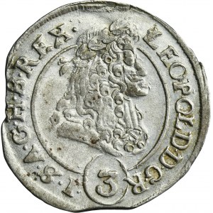 Hungary, Leopold I, 3 Kreuzer Kremnitz 1692 KB