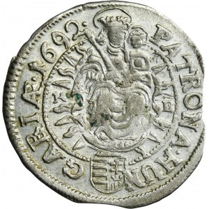 Hungary, Leopold I, 3 Kreuzer Kremnitz 1692 KB