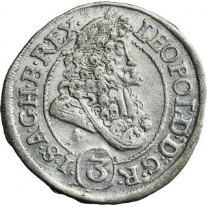 Hungary, Leopold I, 3 Kreuzer Kremnitz 1693 KB