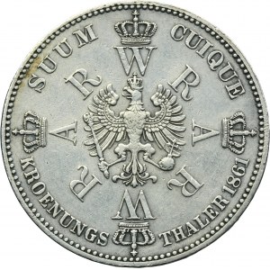 Germany, Kingdom of Prussia, Wilhelm I, Crown Thaler Berlin 1861