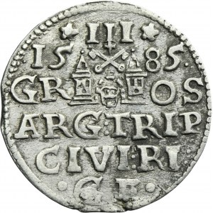 Stephen Bathory, 3 Groschen Riga 1585