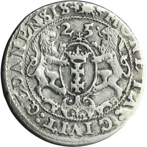 Sigismund III Vasa, 1/4 Thaler Danzig 1625 - PR•