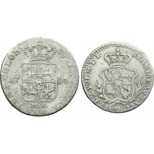 Lot, Poniatowski, 2 Groschen and Zloty (2 pcs.)