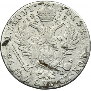 Polish Kingdom, 1 zloty Warsaw 1818 IB