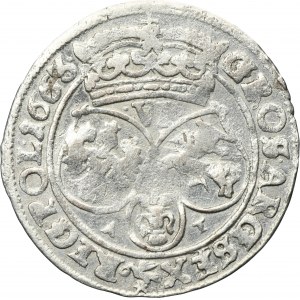 John II Casimir, 6 Groschen Bromberg 1663 AT