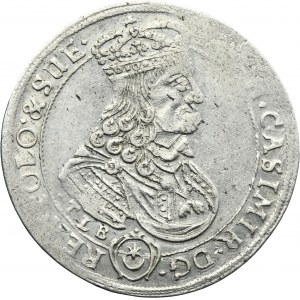 Jan Kazimierz, Ort Kraków 1668 TLB - RZADKI, Wappen Leliwa