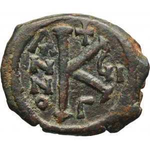 Byzantine Empire, Maurice Tiberius, 1/2 Follis