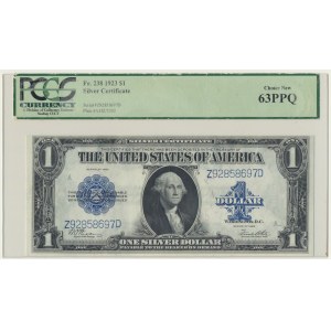 USA, Certificat en argent, $1 1923 - Woods &amp; White - PCGS 63 PPQ