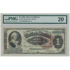 USA, Silver Certificate, 1 Dollar 1886 - Rosecrans & Huston - PMG 20