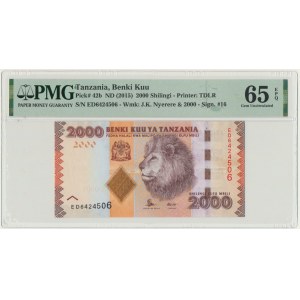 Tanzania, 2.000 Shilingi (2015) - PMG 65 EPQ