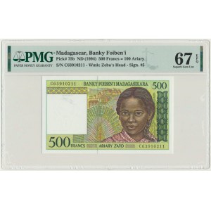 Madagascar, 500 Francs = 100 Ariary (1994) - PMG 67 EPQ