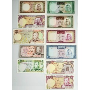 Iran, 20-1.000 Rials (1958-82) (11 pcs.)