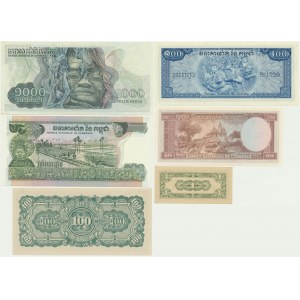 Group of Asian banknotes (6 pcs.)