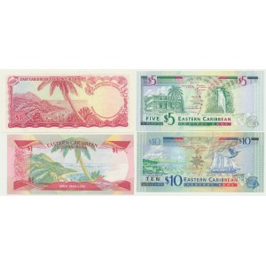 Eastern Caribbean, 1-10 Dollars (1965-2003) (4 pcs.)