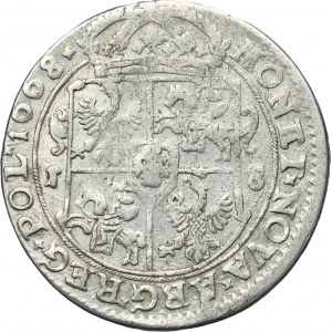 John II Casimir, 1/4 Thaler Bromberg 1668 TLB - RARE, flower