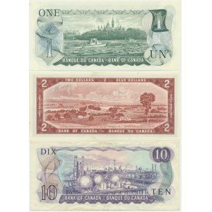 Canada, $1-10 (1954-73) (3 pièces).
