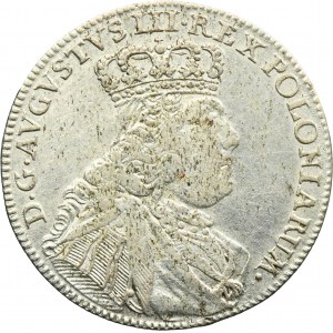 Augustus III of Poland, 1/4 Thaler Leipzig 1754 EC - RARE