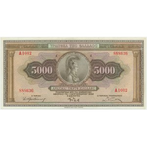 Greece, 5.000 Drachmai 1932