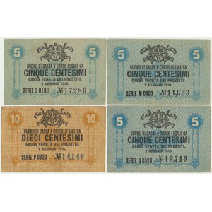 Italie, 5-10 centesimi 1918 (4 pièces).