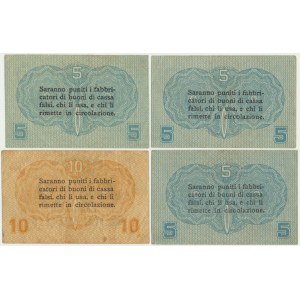 Italie, 5-10 centesimi 1918 (4 pièces).