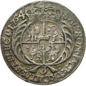 Augustus III of Poland, 3 Groschen Leipzig 1754 EC