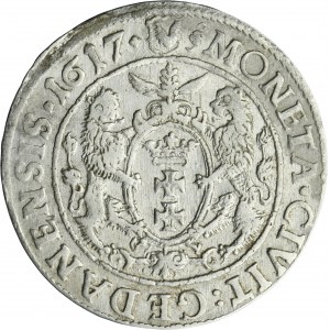 Sigismund III Vasa, 1/4 Thaler Danzig 1617 - PRVS:+ - RARE