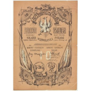 Skarb Wyzwolonej Polski 10 złotych (1853) - ŚWIEŻY I RZADKI