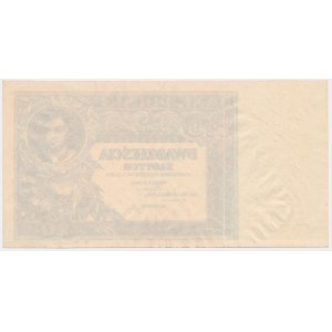 20 złotych 1931 - destrukt bez serii i numeratora i bez poddruku