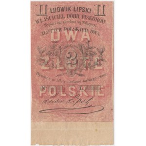 Piskorów, Ludwik Lipski, 2 złote 1863 - szeroki margines