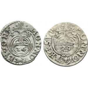 Lot, Livonia and Elbing under Sweden, Gustav II Adolf and Christina, 3 Polker (2 pcs.)