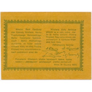 Vilnius, Vilnius Bank Ticket, 1 mark 1920