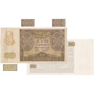 100 złotych 1940 PRZERÓBKA na 1.000 zł 1960