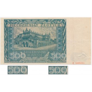 50 złotych 1941 PRZERÓBKA na 500 zł 1961