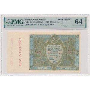 20 złotych 1926 - WZÓR - Ser.N - PMG 64