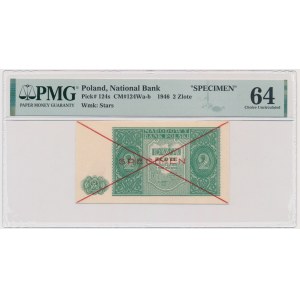 2 złote 1946 - SPECIMEN - PMG 64